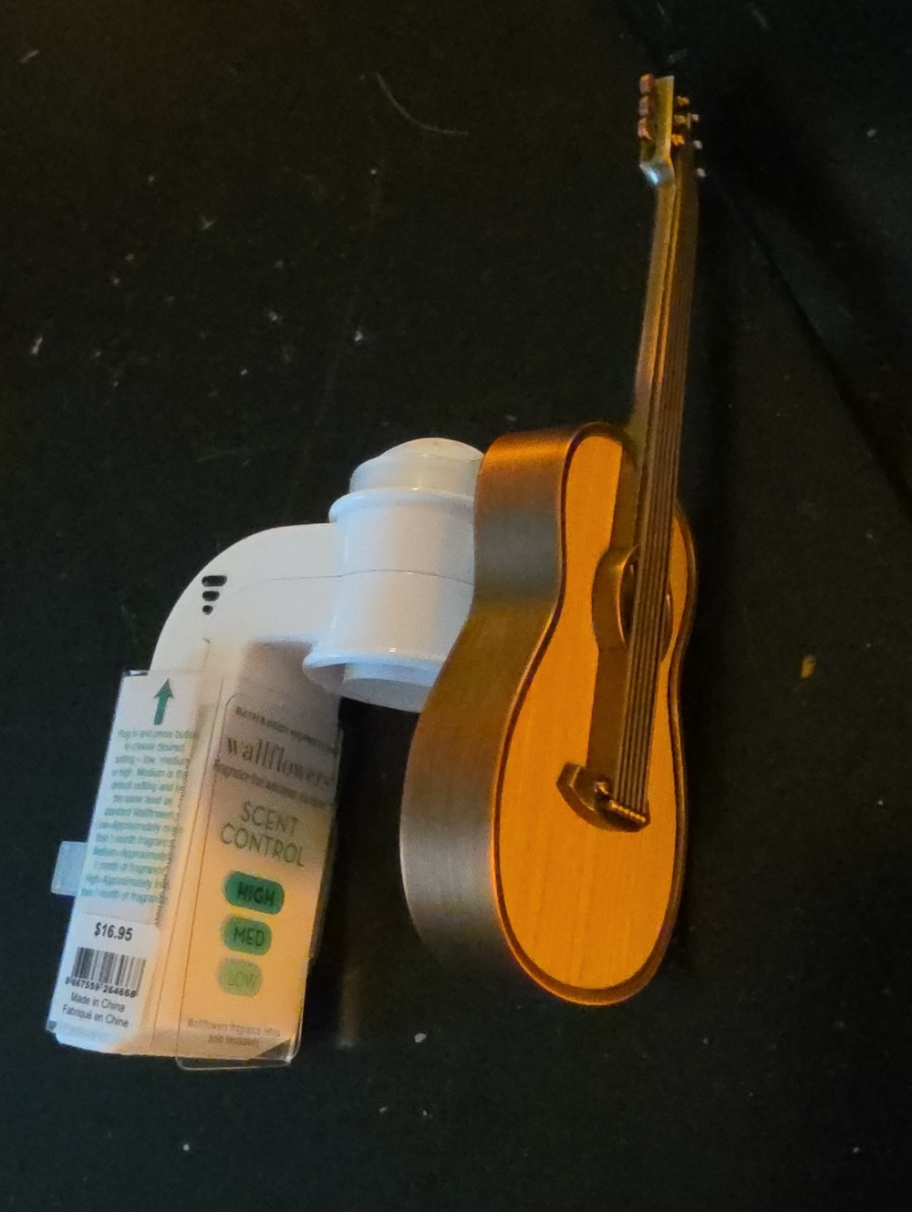 Bath & Body Works White Wallflower Plug-In with Brown Guitar Accent